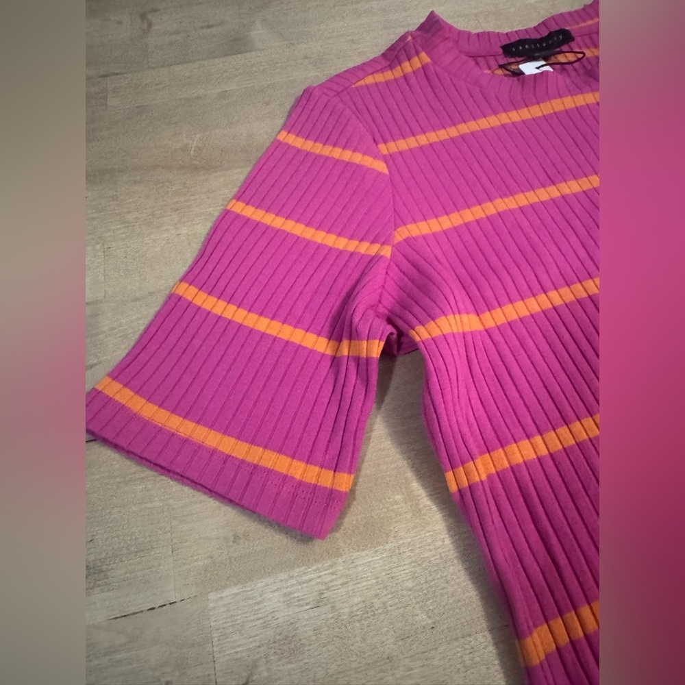 NWT Sanctuary Must Have Pink and Orange Striped Dress 1X - Picture 12 of 16